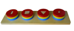 Moyo Montessori Moyo Montessori Barevné kruhové cihly s různými tvary uvnitř