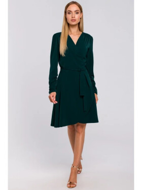 Dámské šaty M487 Tmavě zelená - MOE tmavě zelená 42/XL