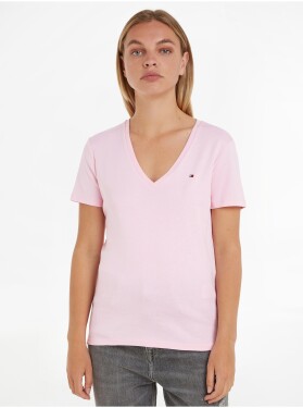 Světle růžové dámské tričko Tommy Hilfiger dámské
