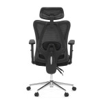 Kancelářská židle, houpací mechanismus, černá síťovina, KA-R216 BK