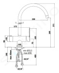 PAFFONI - Ringo Dřezová baterie s uzavíracím ventilem, chrom RIN184CR