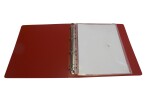 Pořadač PP 4-kroužkový Exacompta, A4 maxi, hřbet 40 mm, červený