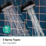 HANSGROHE - Activera S Sprchový set s termostatem, průměr 24 cm, 2 proudy, EcoSmart, matná černá 28638670