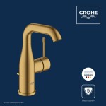 GROHE - Essence Umyvadlová baterie s výpustí, kartáčovaný Cool Sunrise 23462GN1