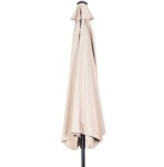 Béžový půlkruhový zahradní slunečník