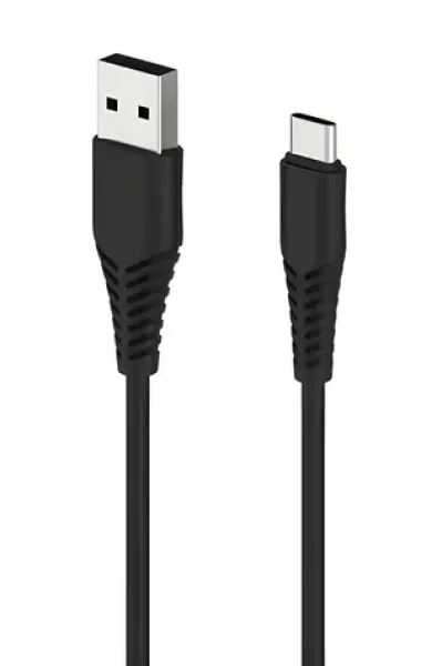 2GO černá / Datový kabel / USB-A na USB-C / 1 m (797281)