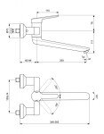 IDEAL STANDARD - Ceraplus II Umyvadlová nástěnná baterie, chrom BC113AA