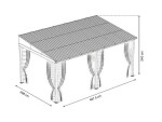 Sojag Portland nástěnná pergola 10x16 288x488x240 cm antracit