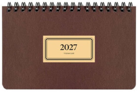 Diář 2027 týdenní na šířku RETRO, černý