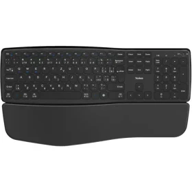 YENKEE YKB 2100 CSBK WL SWIFT černá / bezdrátová klávesnice / ergonomická / 2.4 GHz + Bluetooth 5.0 / USB-C (45025599)