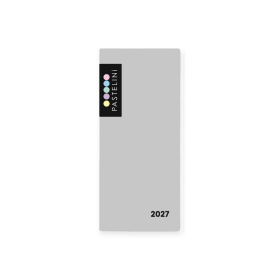 Diář PVC měsíční 2027 PASTELINI šedá