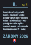 Zákony II B 2026 Trestné právo, súdne spory a exekúcie