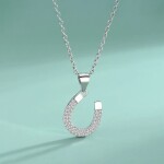 Stříbrný náhrdelník PODKOVA pro štěstí - stříbro 925/1000, Stříbrná 40 cm + 5 cm (prodloužení)