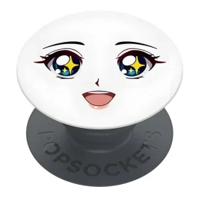 Popsockets Basic Sparkle Eyes bílá / Držák a stojánek na telefon / Skládací / Univerzální (70112)