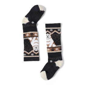 Dětské merino ponožky SMARTWOOL Kids' Wintersport Full Cushion Polar Bea, Charcoal velikost: 22-25 (XS)