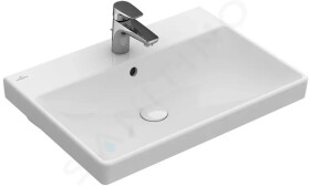 VILLEROY & BOCH - Avento Umyvadlo nábytkové 650x470 mm, s přepadem, otvor pro baterii, CeramicPlus, Stone White 415865RW