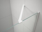 Erga Paris, rohová vzpěra pro sprchové zástěny o tloušťce skla 6/8/10 mm, délka 60cm, bílá matná, ERG-V02-PARIS-BAR60-WH