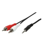 LogiLink Jack 3,5mm - 2x Cinch černá / Audio kabel / 1,5 m (CA1042)