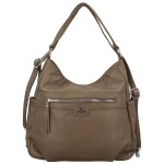 Stylový dámský koženkový kabelko-batoh Coveri Gael, tmavě béžový