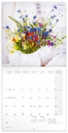 Poznámkový kalendář Květiny 2025, 30 30 cm