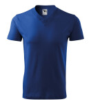 V-neck tričko unisex královská modrá XL