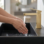 REA - Umyvadlo na desku Goya 50x37 černá matná REA-U8778