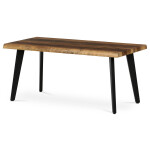 Stůl konferenční, 120x60x55 cm, MDF deska, dekor staré dřevo, kov, černý lak