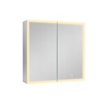 Zrcadlová skříňka s osvětlením SAT 60x60 cm kov hliník SATZGALED6060AL SATZGALED6060AL