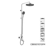 Mereo Mada vanová baterie s talířovou kulatou sprchou, černá CBE60101SFM