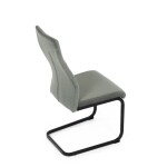 Židle jídelní, zelená látka, černý kov