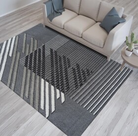 DumDekorace DumDekorace Designový koberec šedé barvě pruhy