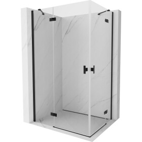 MEXEN/S - Mist H Duo sprchový kout dveře křídlové 110 x 105 cm, transparent, černá 8A5-110L-105P-70-00