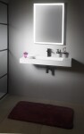 SAPHO - SORT zrcadlo s LED osvětlením 60x80cm, černá mat ST080