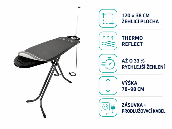 Leifheit Žehlicí prkno AirBoard M Black Plus NF 76215