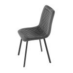 Jídelní židle, šedá, sametová látka, DCL-973 GREY4