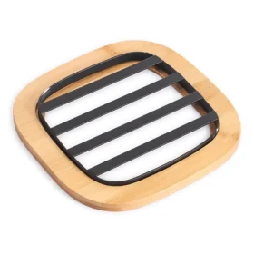 MSV ELIE podložka pod nádobí matná černá / ocel / bambus (3700703973065)