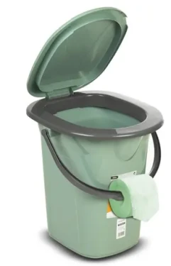 Cestovní chemická toaleta GB320GG zeleno-šedá / Chemické WC / 19 l / výška 37 cm (GB320GG)