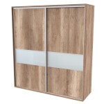 Nábytek Mikulík Skříň FLEXI 2 - 2x dveře dělené sklem MATELUX ROZMĚR: (š/v/h) 180 x 220 x 65 cm
