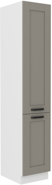 Vysoká potravinová skříňka Luna 40 DK-210 2F Barva korpusu: Bílá, Barva dvířek: Clay Grey