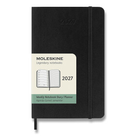Diář MOLESKINE 2027 týdenní měkký černý S