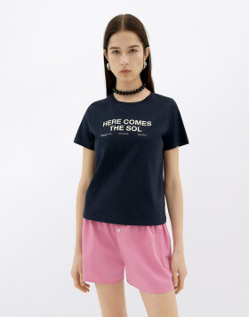 Tričko Thinking MU Navy Classic Sun T-Shirt Ida NAVY