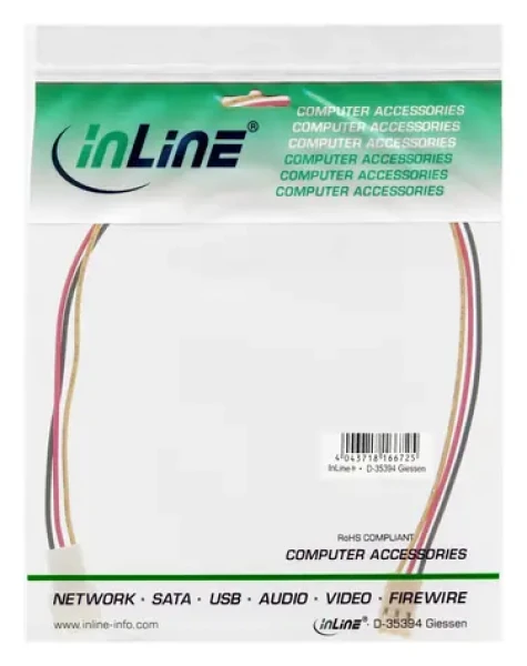 InLine / Prodlužovací kabel / 3-pin Molex / 60 cm (33328L)