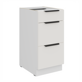 Spodní skříňka Aria 40 D 3S BB - Premium Box Barva korpusu: Bílá, Barva dvířek: WH - Crystal white AFM