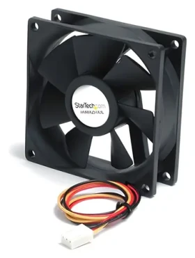 StarTech tichý ventilátor 80 mm černý / Ventilátor / 80x80x25 mm / -10 až 80 °C / plast (FAN8X25TX3L)