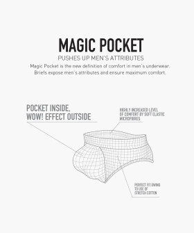 Slipy męskie Magic Pocket, XL