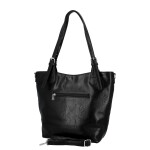 Stylová dámská koženková kabelka na rameno Lucida, černá