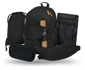 BAAGL SET 5 Skate Darkness: batoh, penál, sáček, ledvinka, obal na notebook (A-36549)