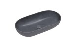 Umyvadlo na desku SAT Cemento 65x35 cm antracit bez přepadu CEM6535A CEM6535A