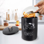 Kulatá plechová dóza KOMPOST Black 8 l