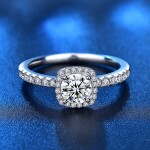 Royal Fashion stříbrný prsten HA-XJZ003-SILVER-MOISSANITE-ZIRCON Velikost: 6 (EU: 51-53)